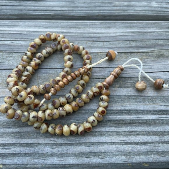 Prayer Beads Misbah Real Date Pit Religious Muslim Beads W/ Lock - Picture 5 of 9